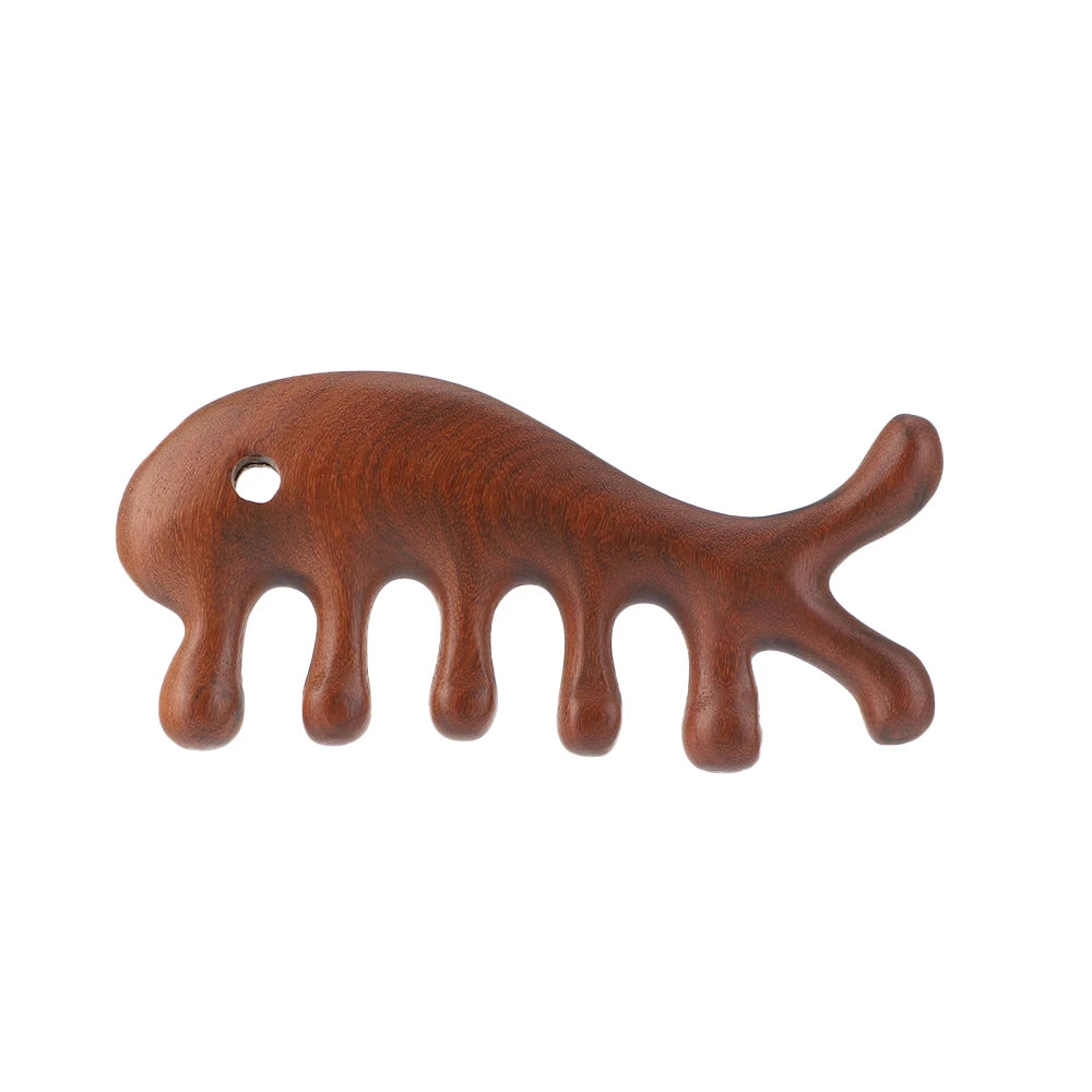 Natural Wood Gua Sha Board & Face Lift Massage Stick Sandalwood Meridian Massage Comb Health Care Set Body Physiotherapy Tools