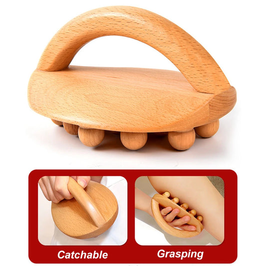Wood Therapy Massage Tool, Wooden Massage Body Brush for Cellulite Remover, Skin Relief,Body Shaping,Lymphatic Drainage Massager