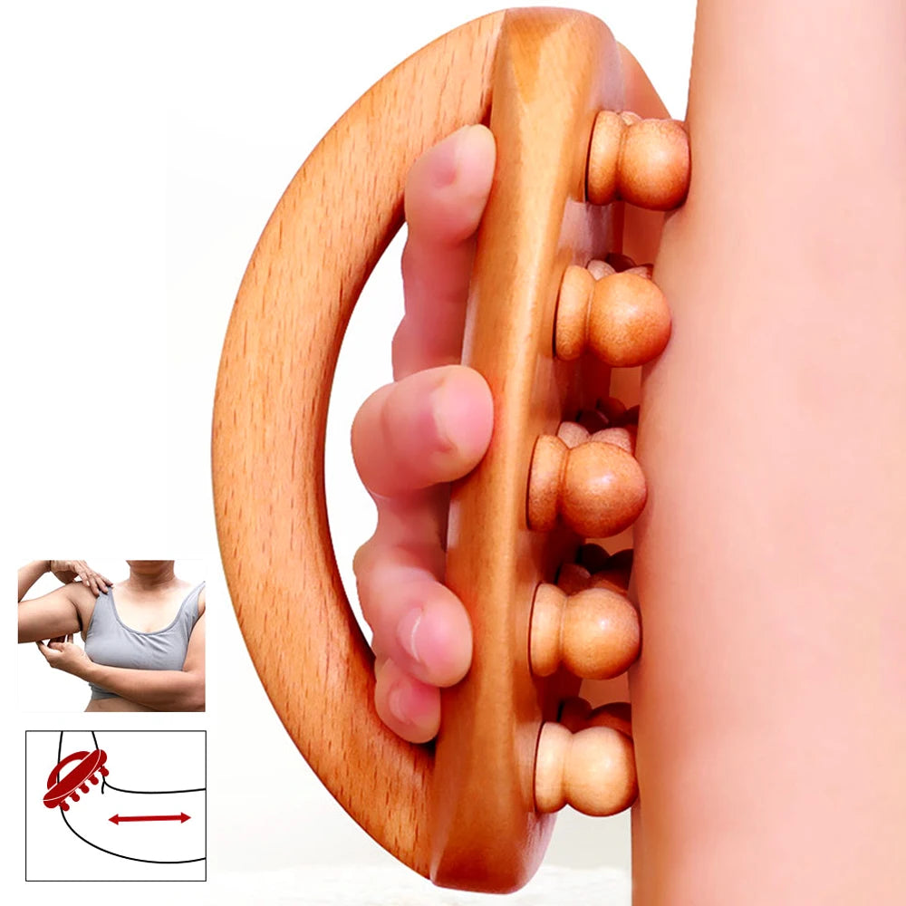 Wood Therapy Massage Tool, Wooden Massage Body Brush for Cellulite Remover, Skin Relief,Body Shaping,Lymphatic Drainage Massager