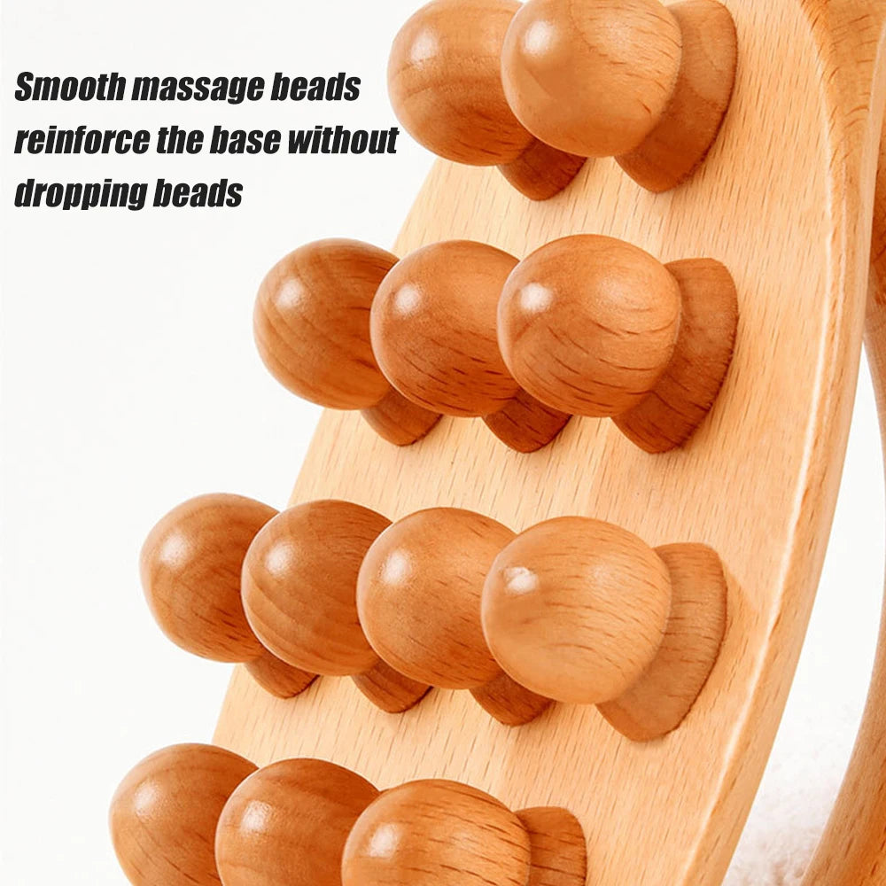 Wood Therapy Massage Tool, Wooden Massage Body Brush for Cellulite Remover, Skin Relief,Body Shaping,Lymphatic Drainage Massager