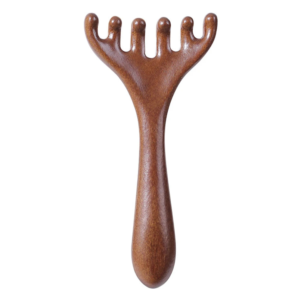 Natural Wood Gua Sha Board & Face Lift Massage Stick Sandalwood Meridian Massage Comb Health Care Set Body Physiotherapy Tools