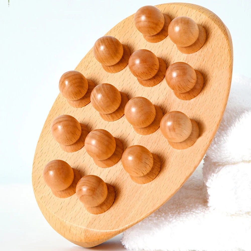 Wood Therapy Massage Tool, Wooden Massage Body Brush for Cellulite Remover, Skin Relief,Body Shaping,Lymphatic Drainage Massager